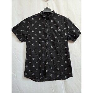 Lurking Class By Sketchy Tank Men's Large Shirt Black Skull Wolf Crossbones SS